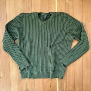 Eddie Bauer green cotton cashmere sweater XL